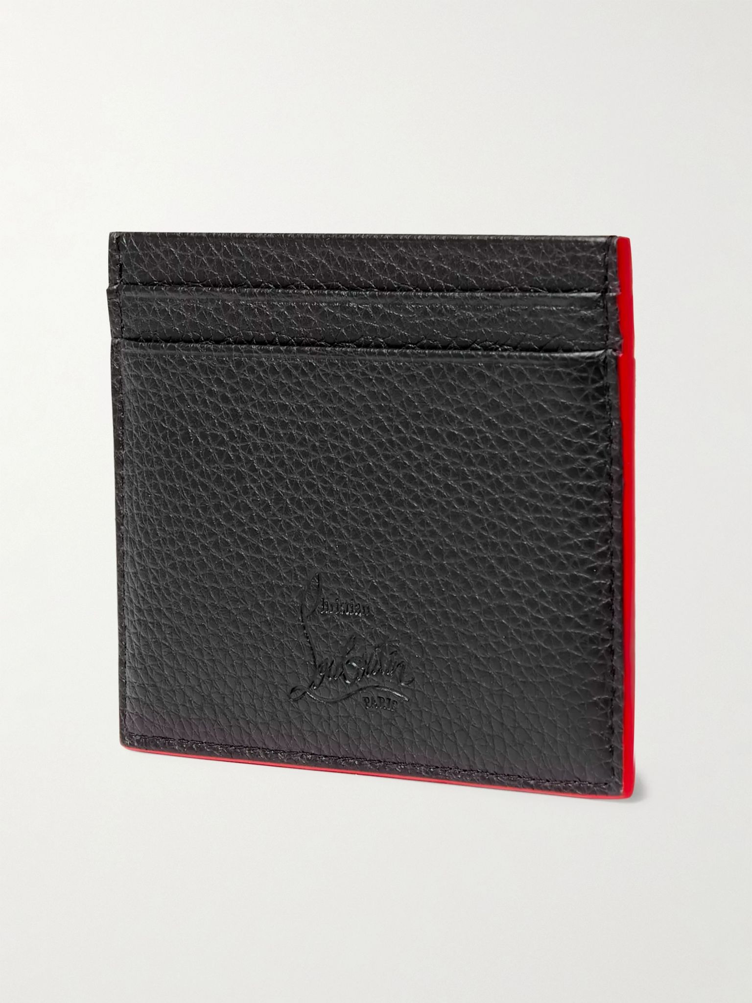 Studded Full-Grain Leather Cardholder Black - 2