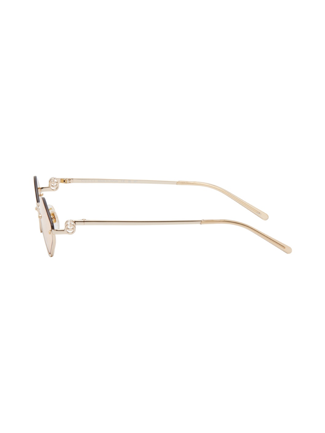 Gold Geometric Sunglasses - 3