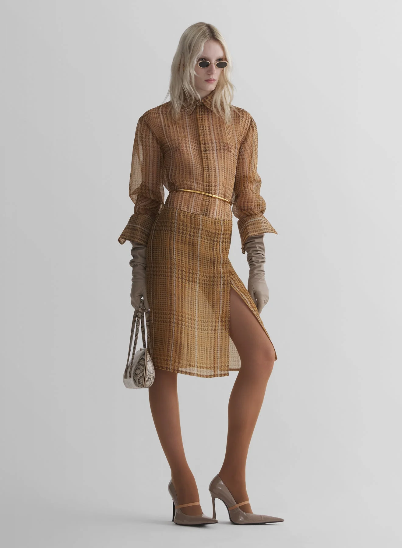 sheer organza wrap skirt - 1