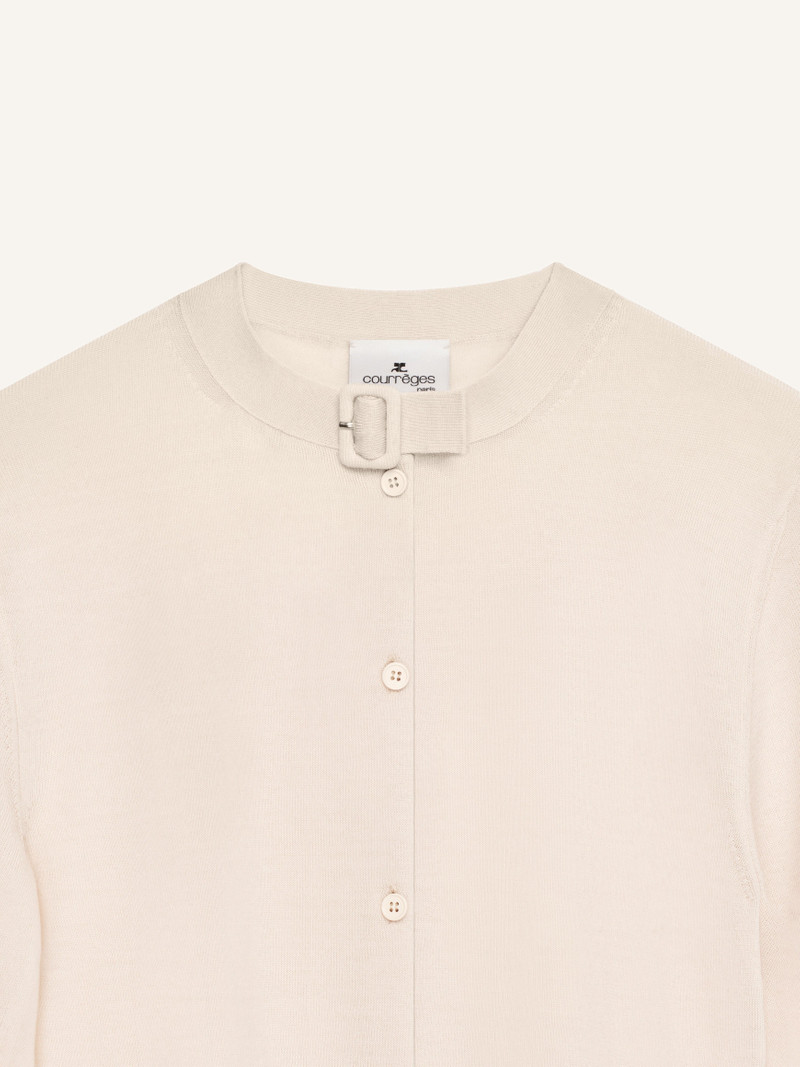 courrèges BUCKLE MERINO WOOL CARDIGAN outlook