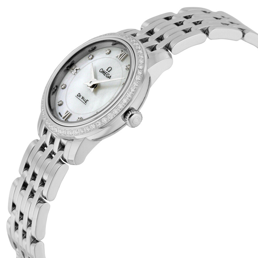 Omega De Ville Prestige Mother of Pearl Dial Stainless Steel Quartz Ladies Watch 424.15.24.60.55.001 - 2