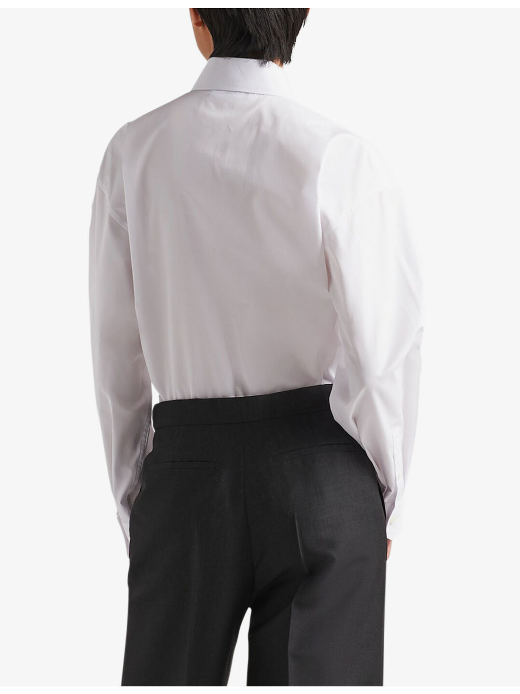 Logo-plaque long-sleeve cotton shirt - 4