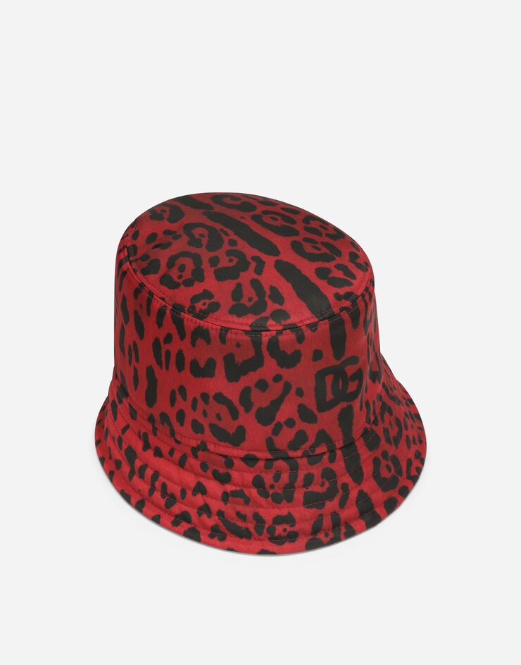 Nylon bucket hat with leopard print - 2