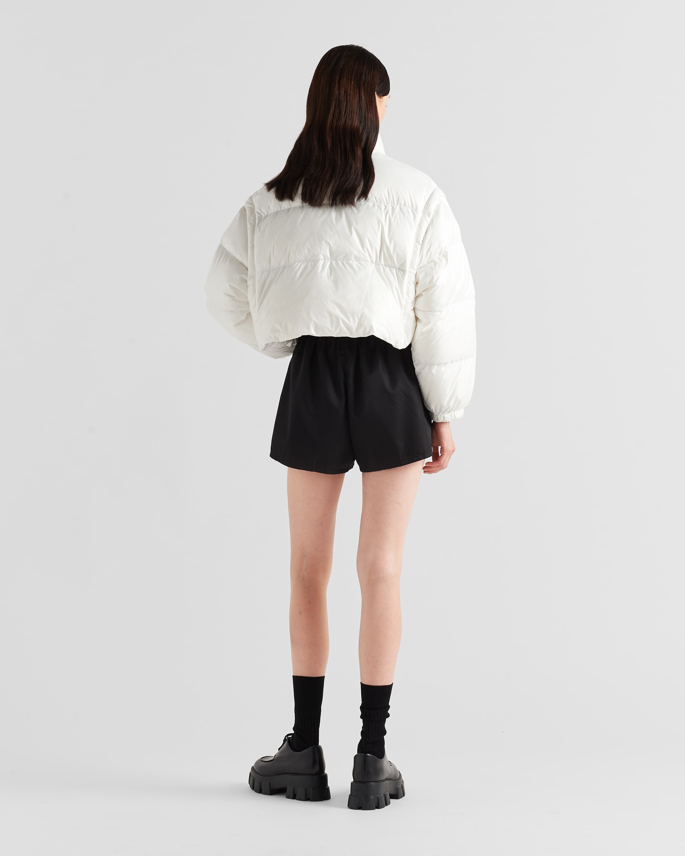 Re-Nylon cropped convertible down jacket - 5