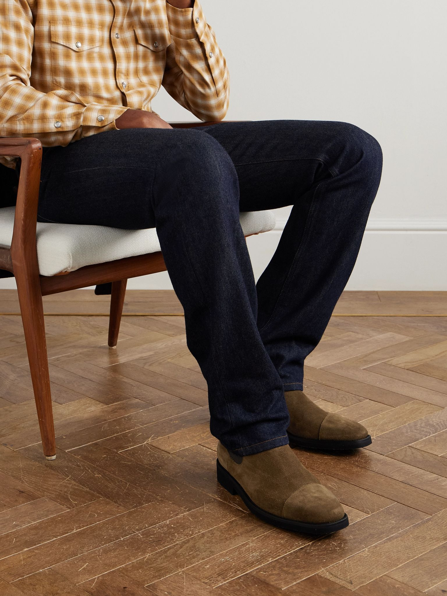 Suede Chelsea Boots Brown - 2