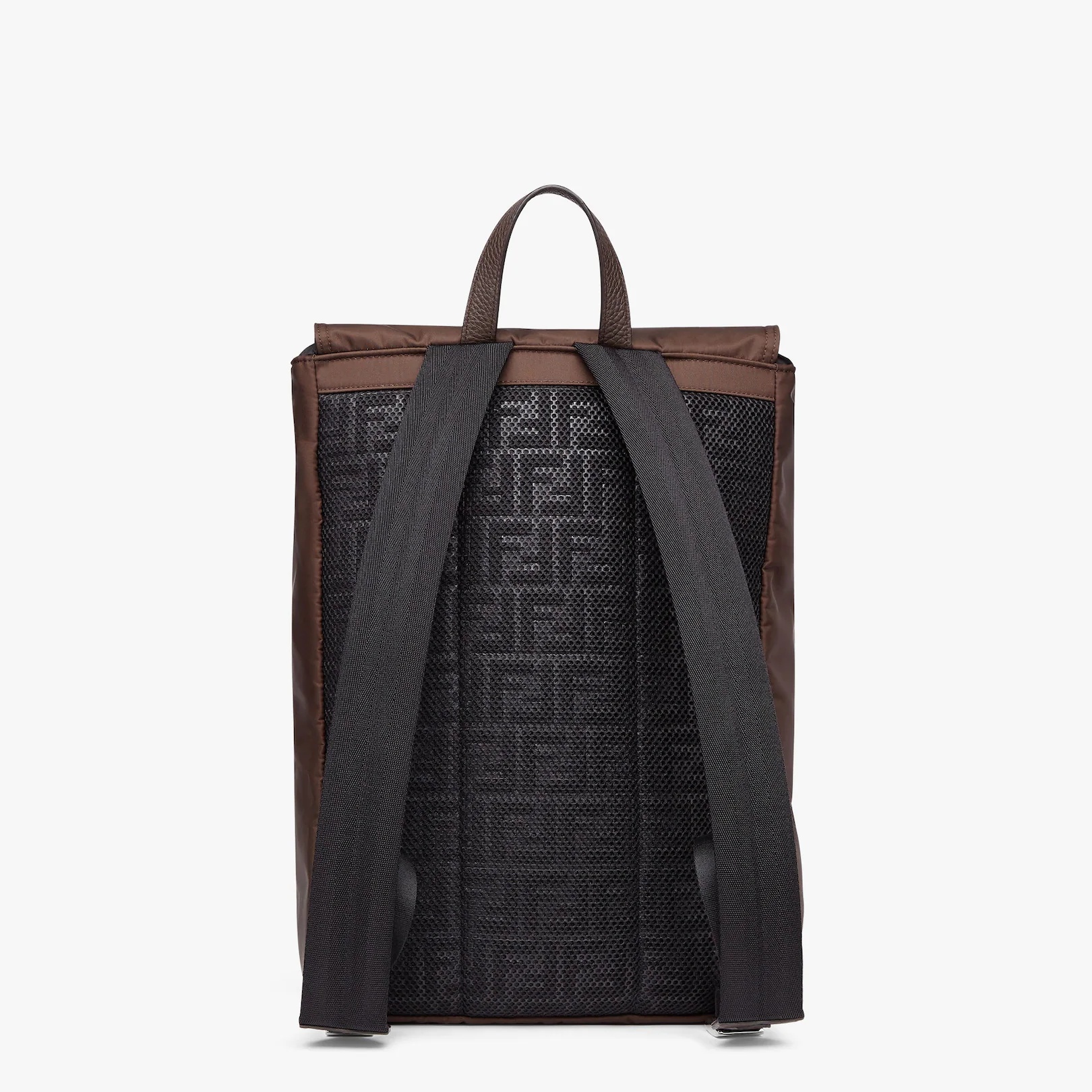 Brown nylon backpack - 3