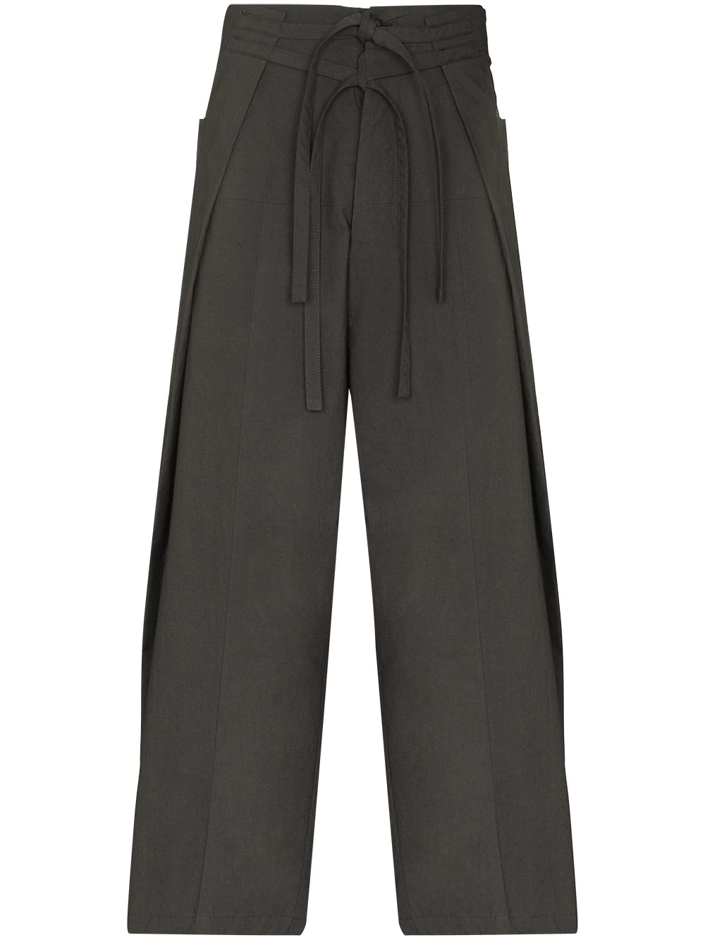 wrap-detail wide-leg trousers - 1