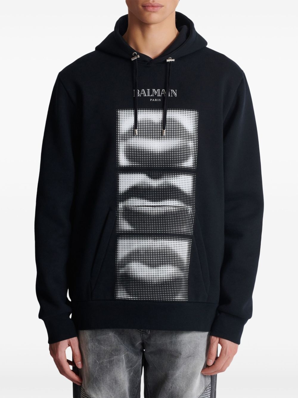 lips print hoodie - 5