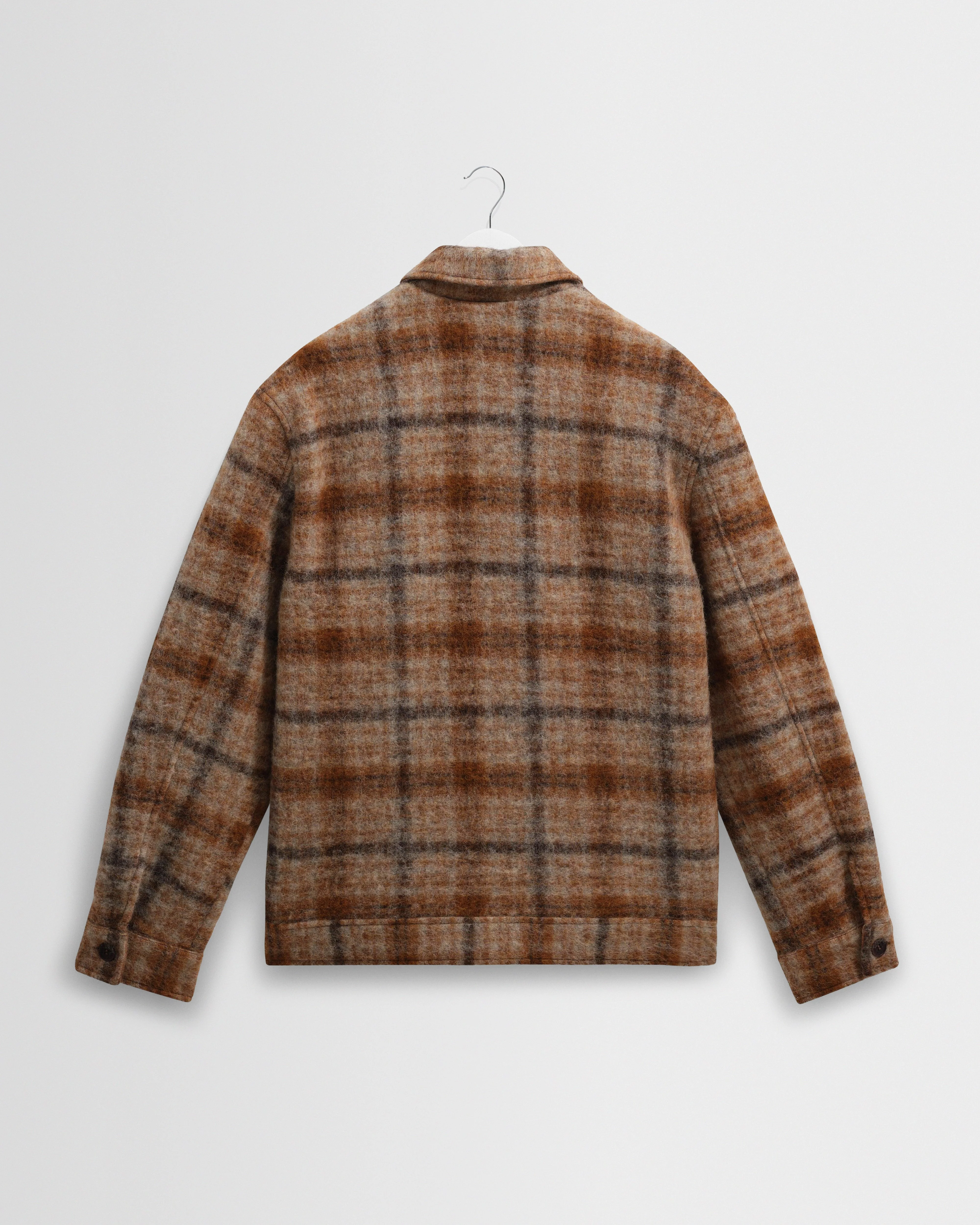 Wax London Heath - Natural And Tan Drawn Check Jacket - PS26-JKT
