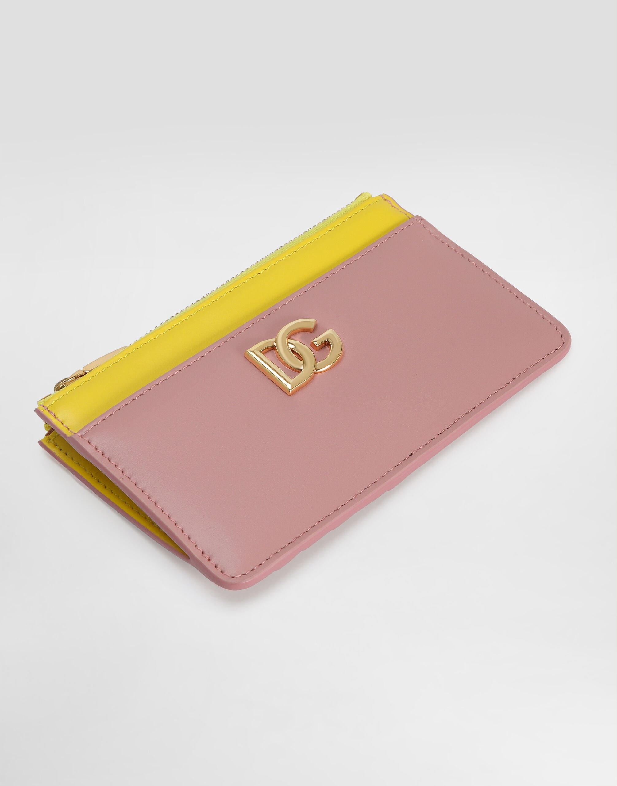 Calfskin card holder with DG logo - 4