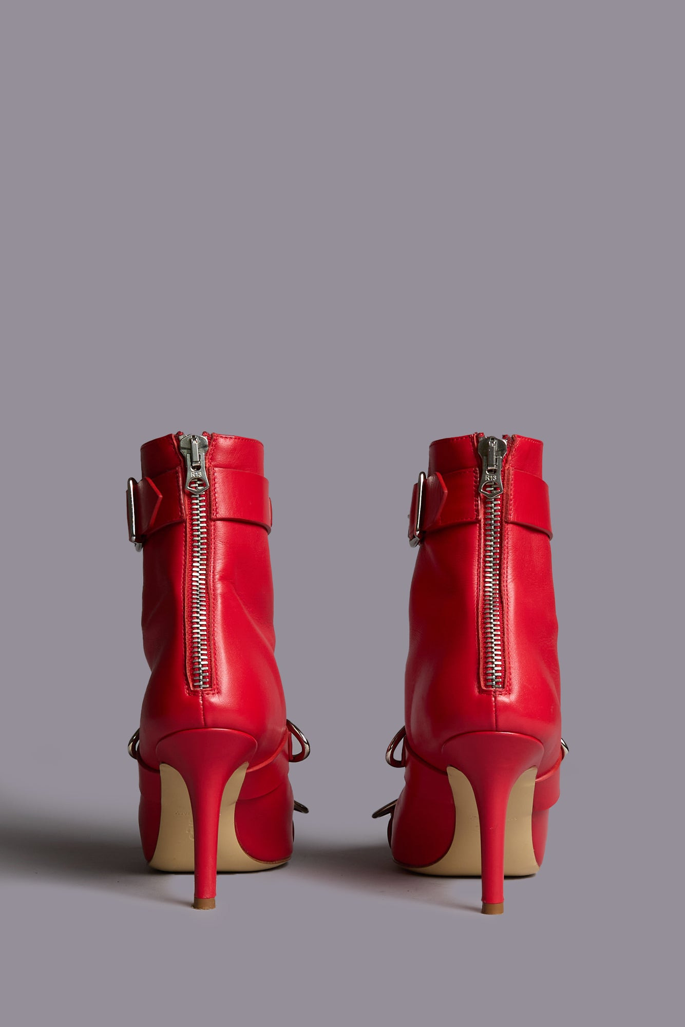 STRAPPED SKINNY ANKLE HEELED BOOT - 4