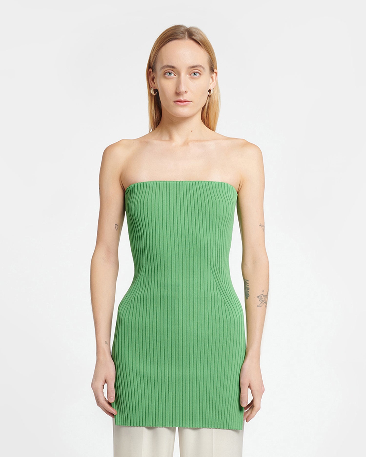 Ribbed Sleeveless Top - 2