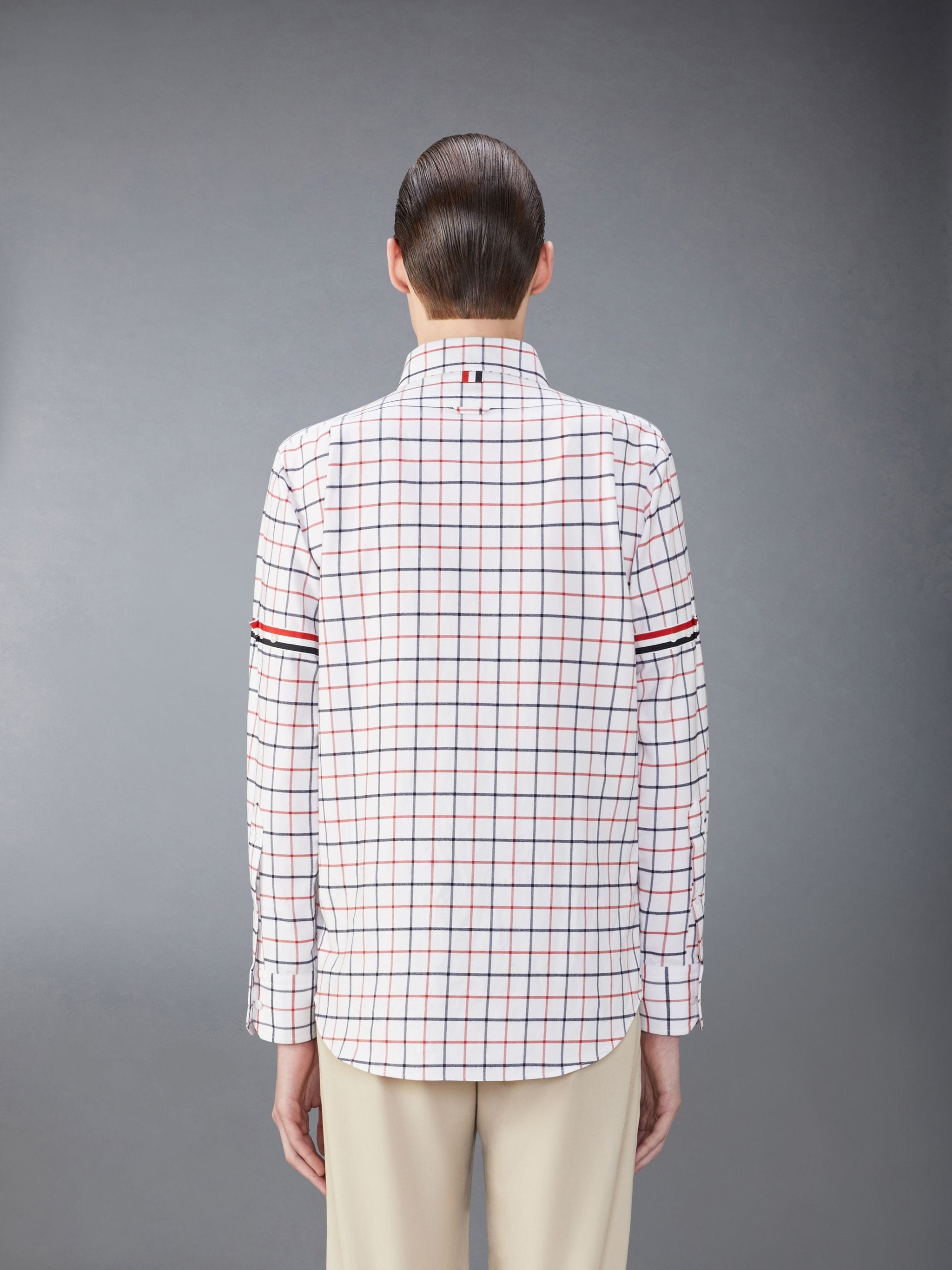 Check Cotton Flannel Armband Shirt - 3