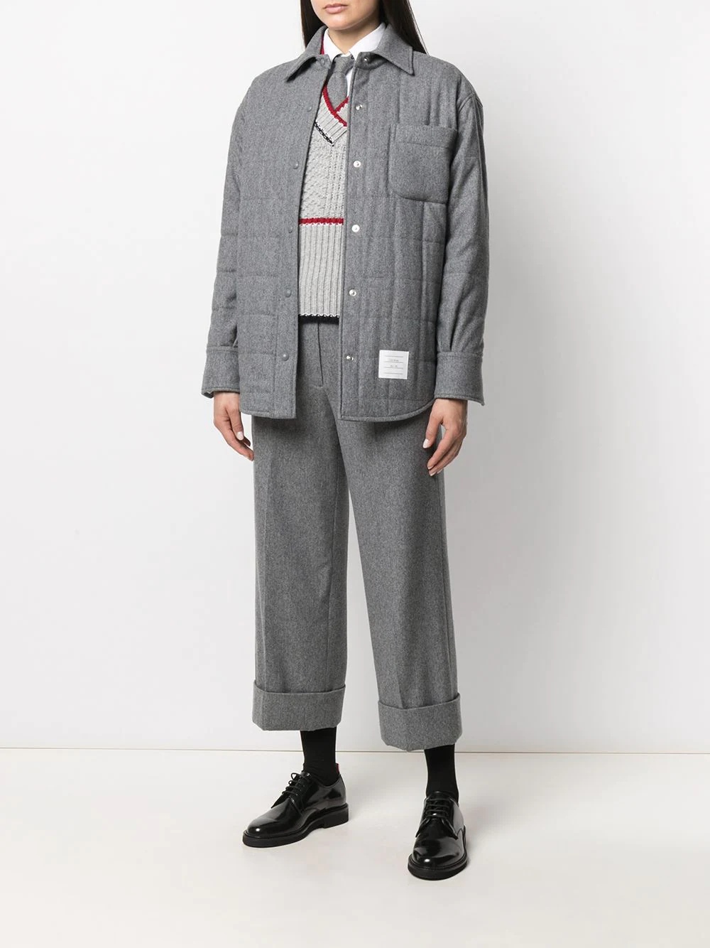 oversized padded shirt jacket - 2