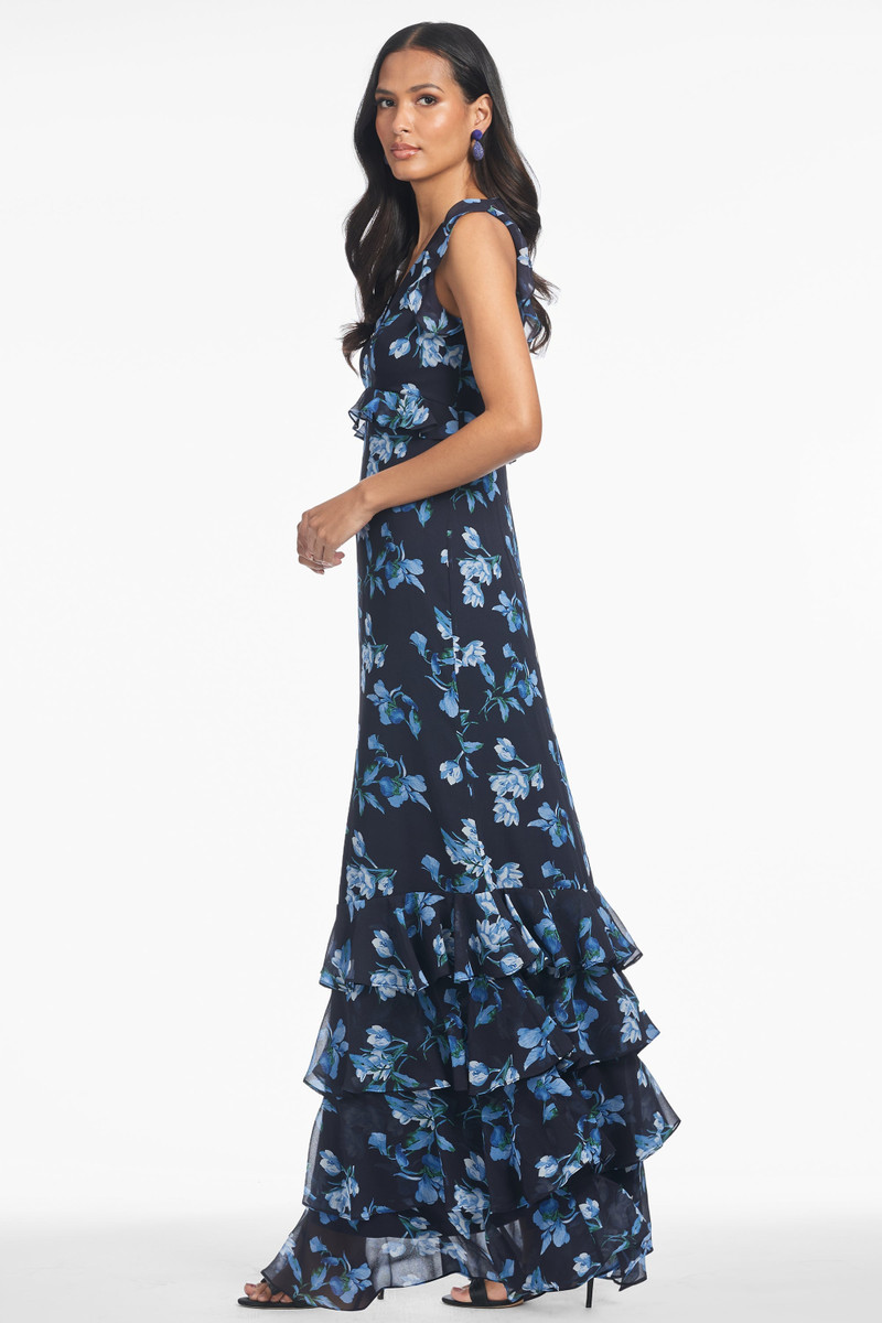 SACHIN & BABI MAGDELAINE GOWN - POSEIDON VENETIAN PETAL outlook