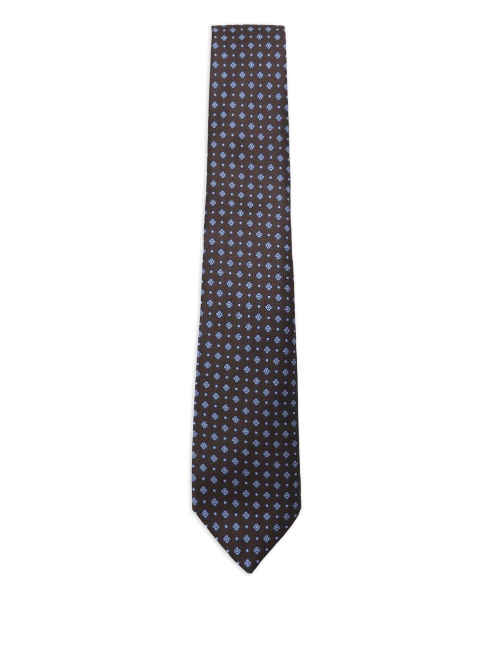 patterned wool tie - 1