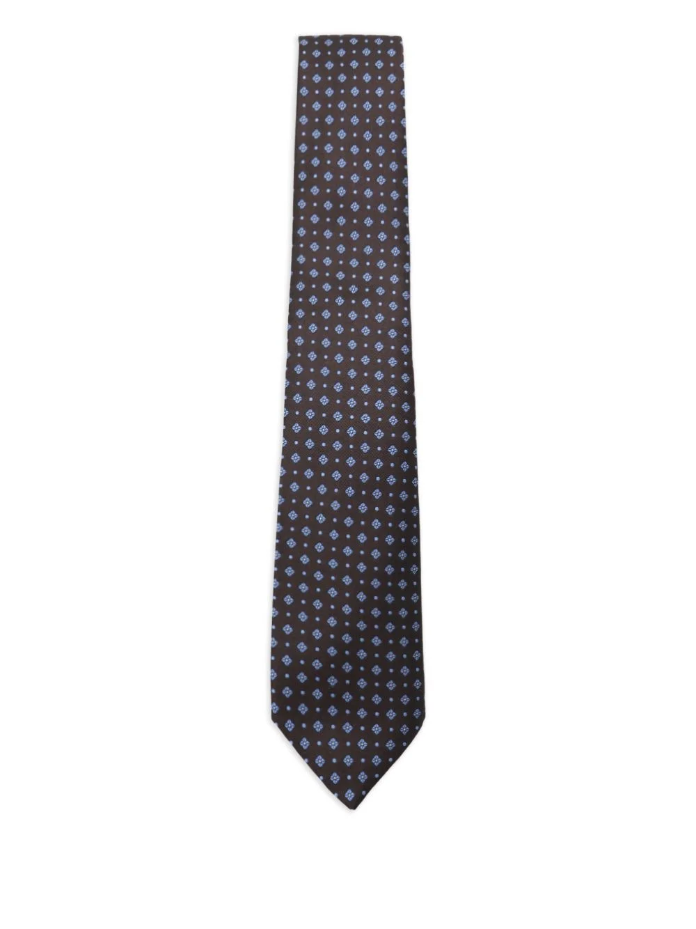 patterned wool tie - 1