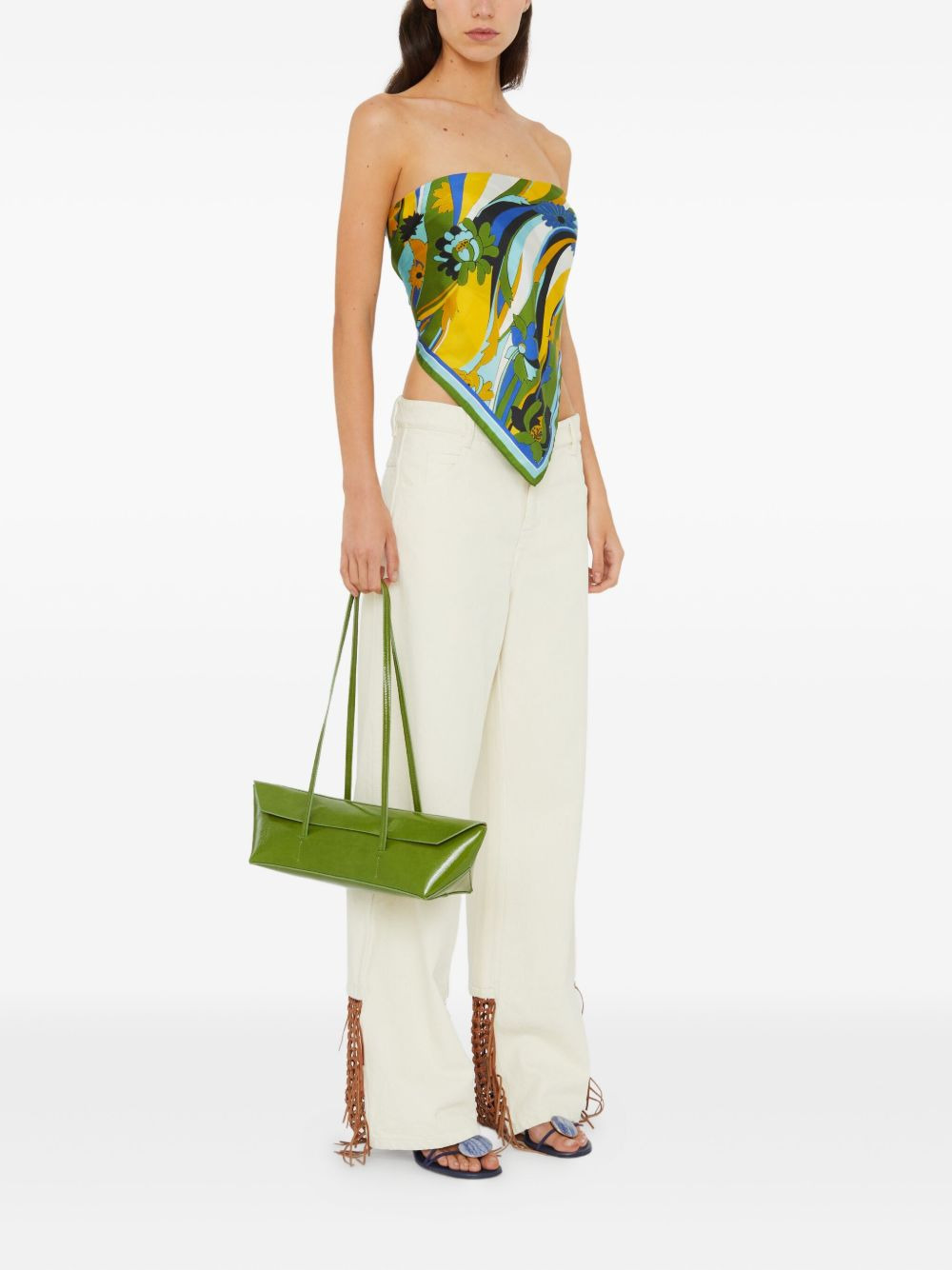 floral-print silk scarf - 3
