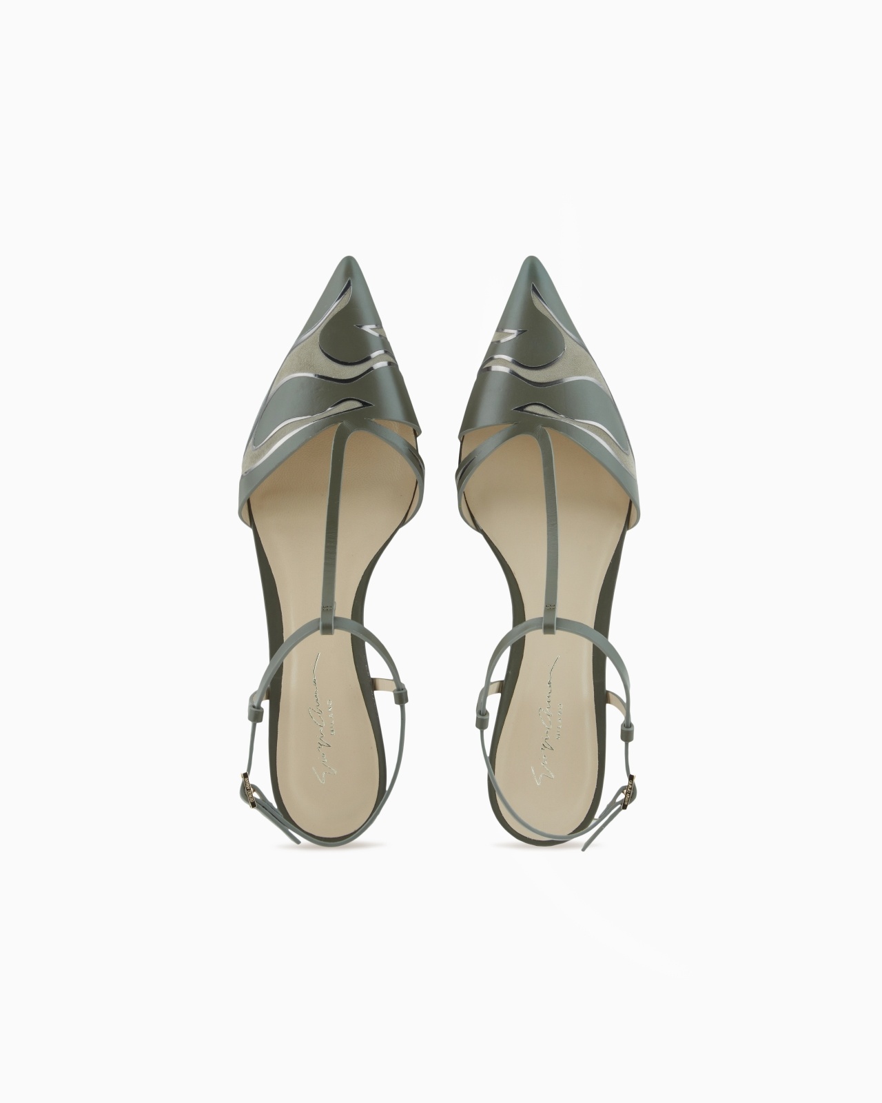 LEATHER T-BAR BALLERINAS WITH STRAP - 3