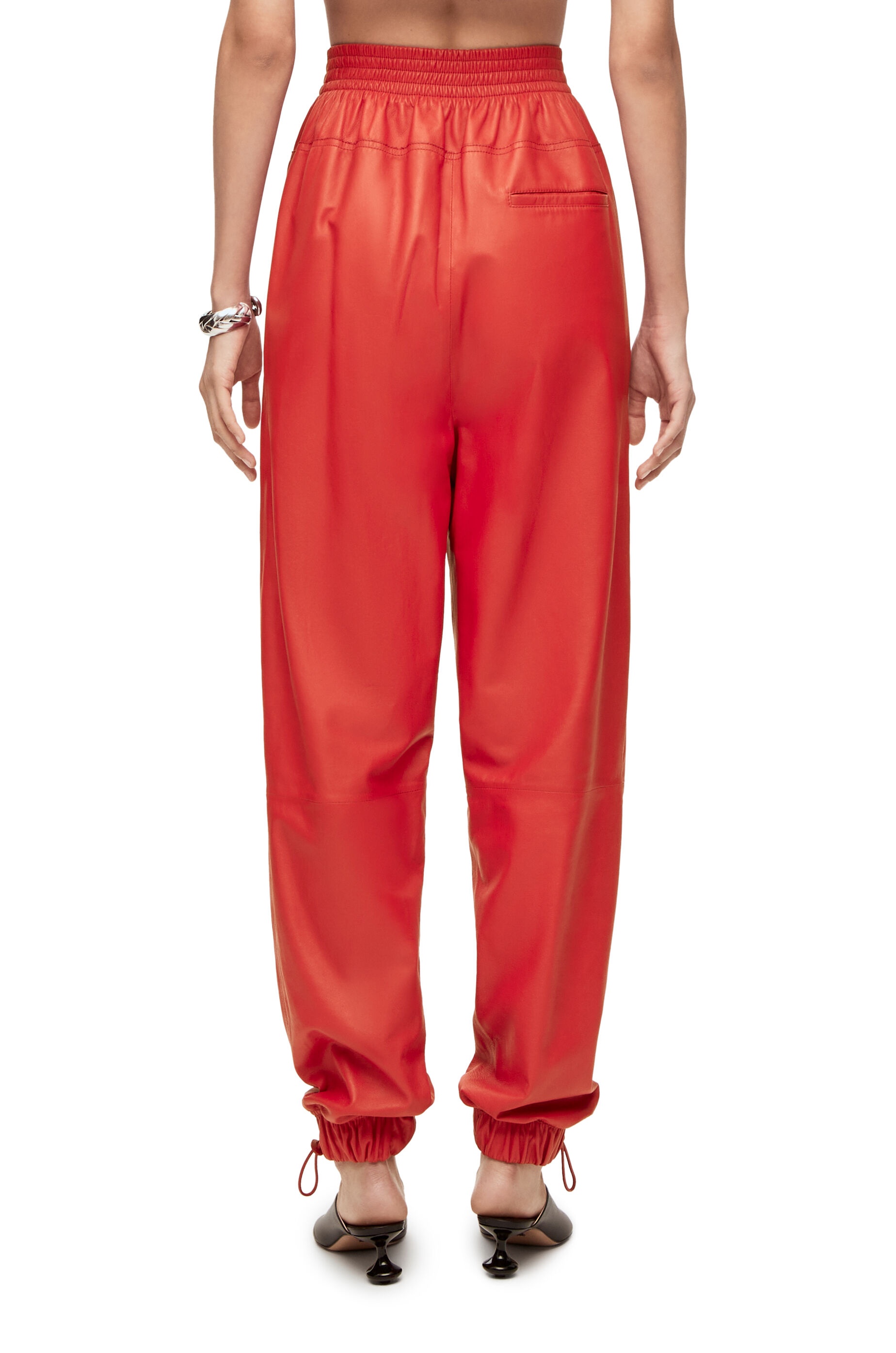 Elasticated trousers in nappa - 4