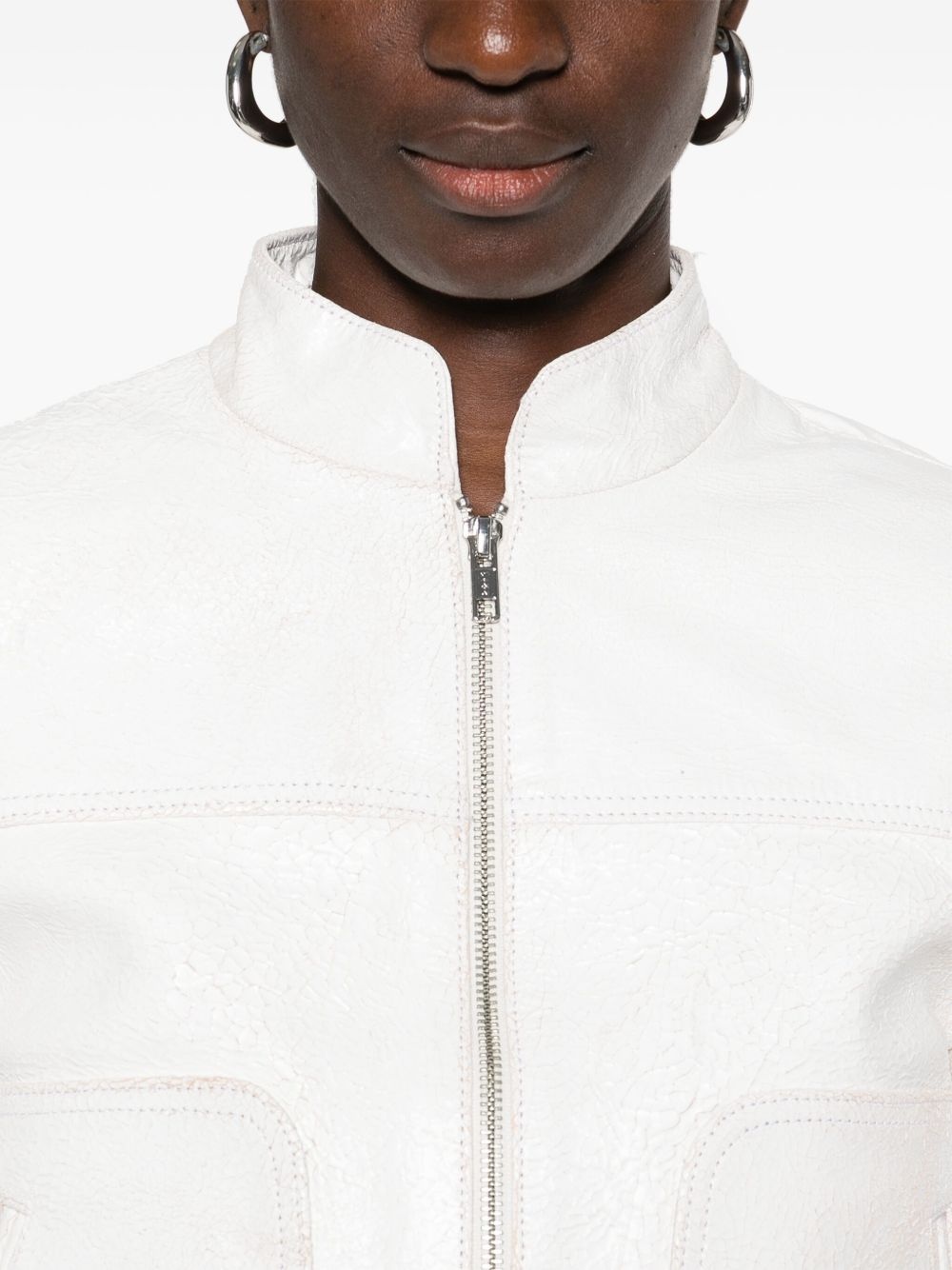 cracked-effect jacket - 5