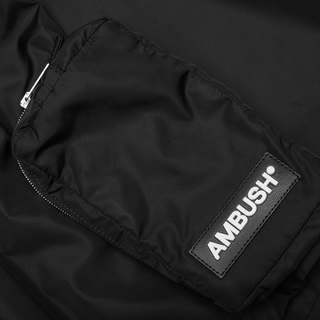 AMBUSH NYLON POCKET S/S SHIRT - BLACK/BLACK - 4