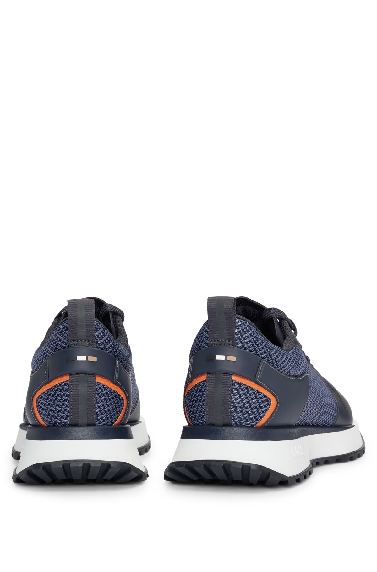 MIXED-MATERIAL TRAINERS WITH MESH DETAILS AND BRANDING - 5