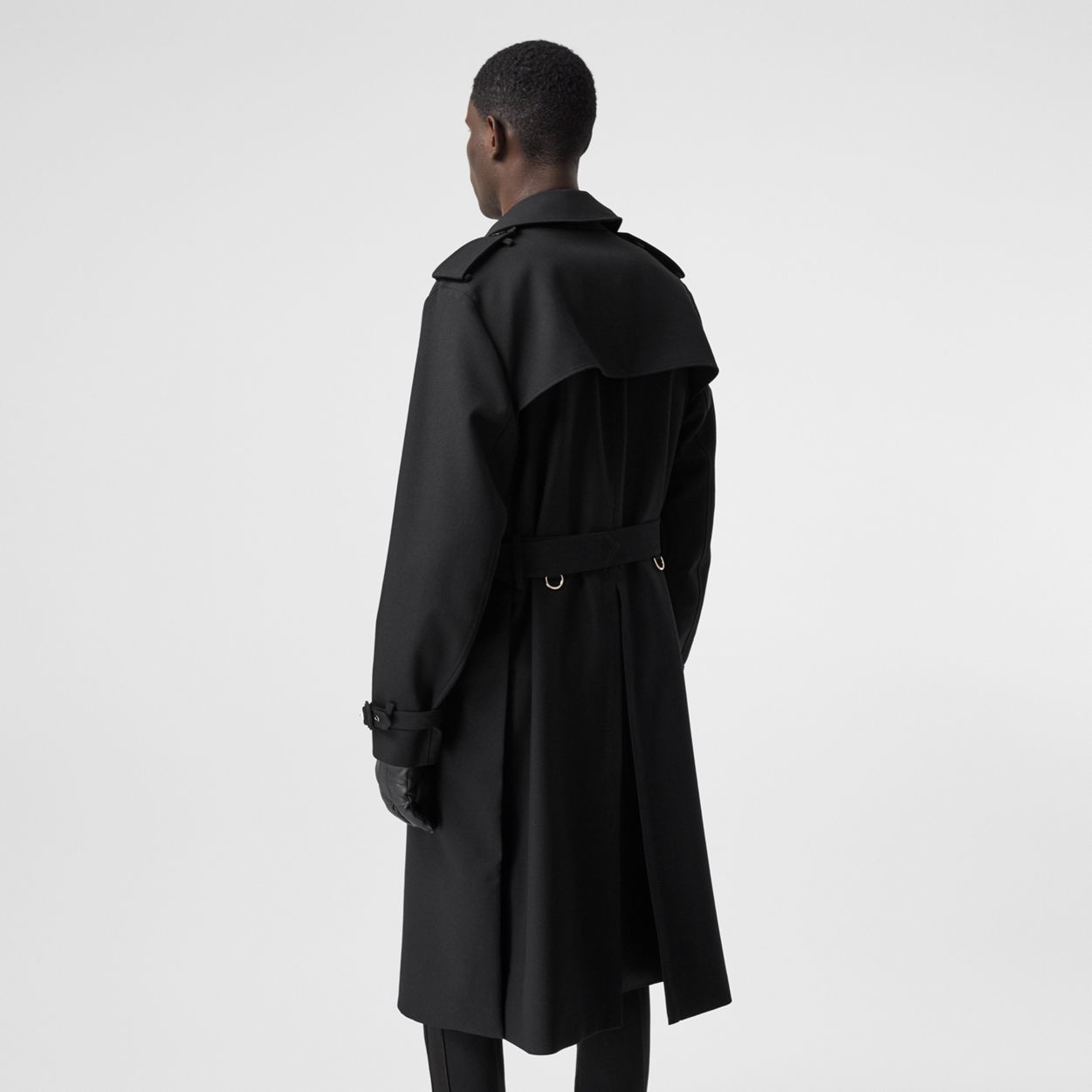 Wool Twill Loop-back Trench Coat - 9