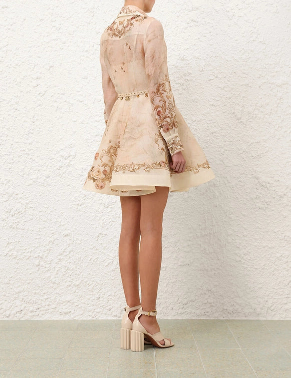 Memento Buttoned Mini Dress - 4