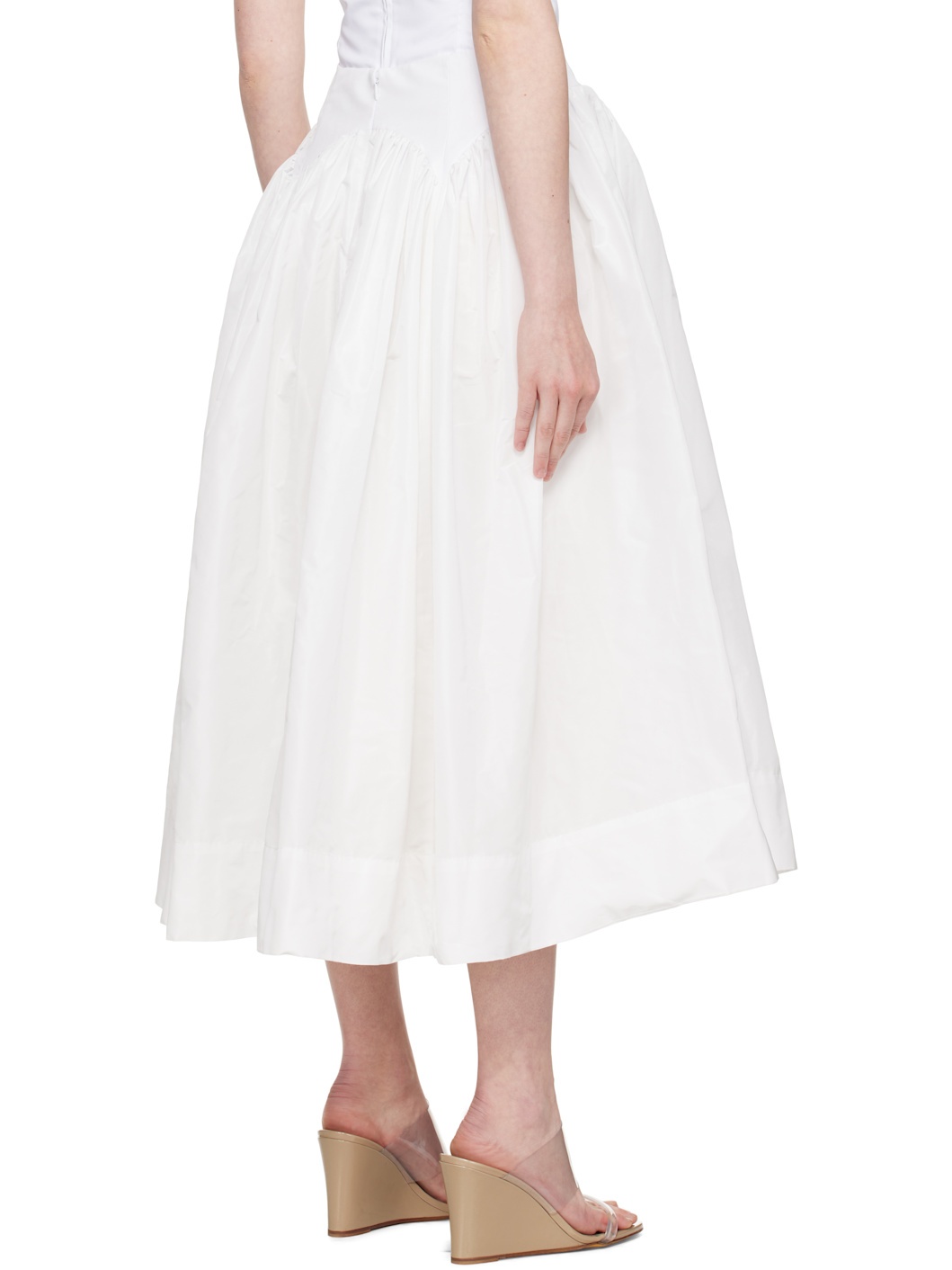 White Torcello Midi Skirt - 3