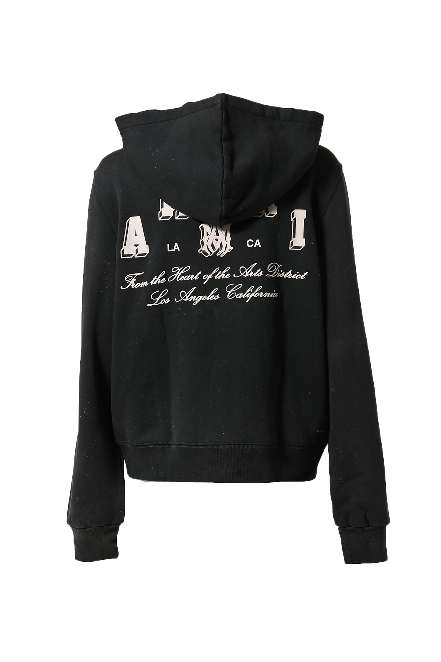 AMIRI VINTAGE COLLEGIATE ZIP HOODIE / BLK | nubiantokyo