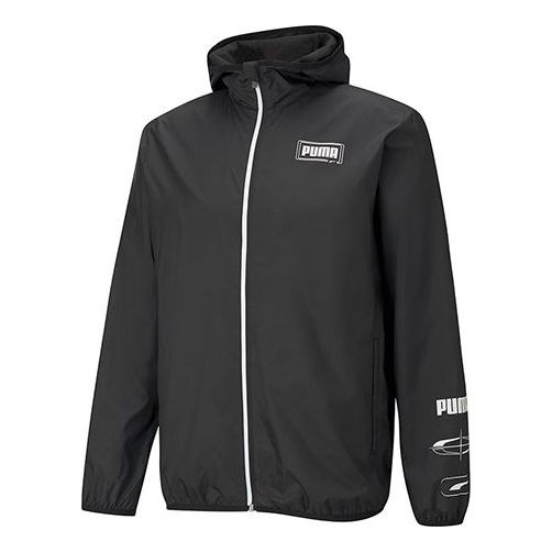 Puma Essentials Rebel Windbreaker Jacket 'Black White' 588784-01 - 1