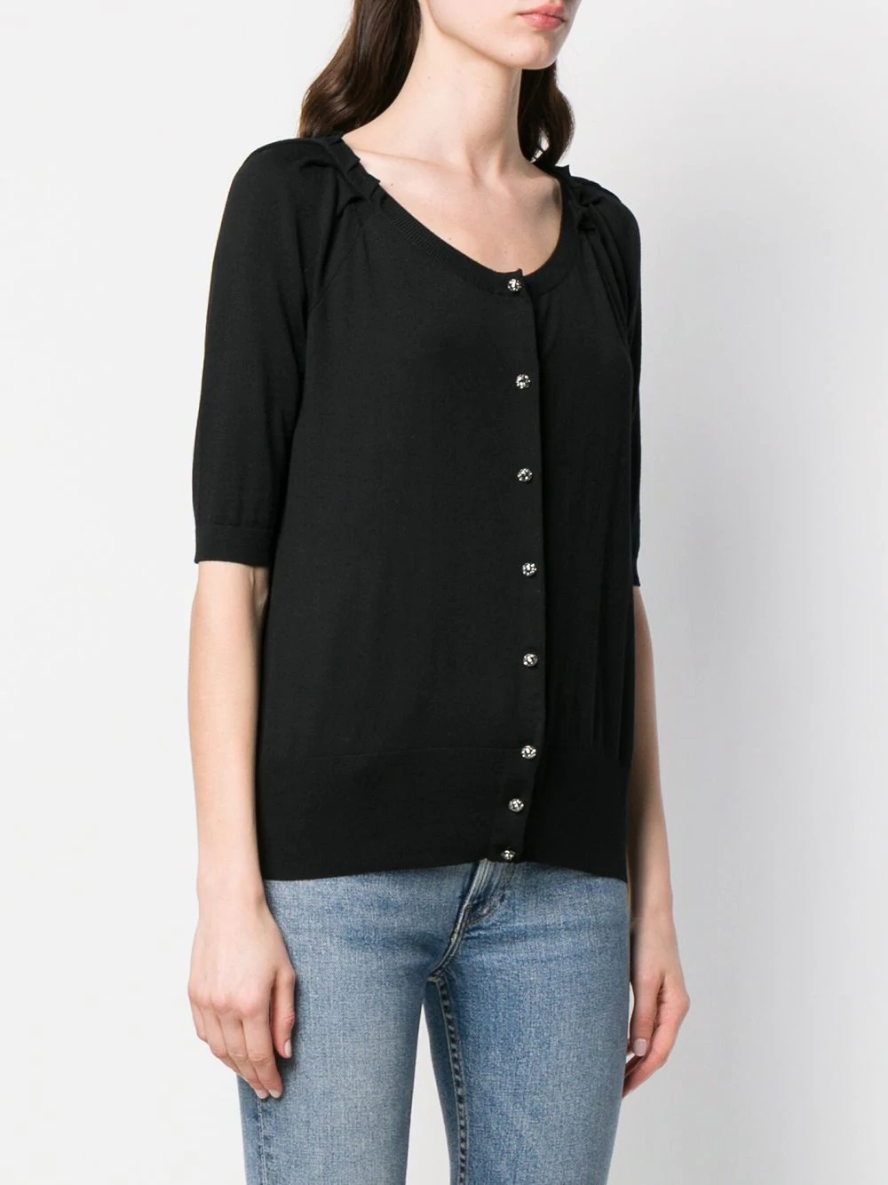 short sleeve cardigan - 3