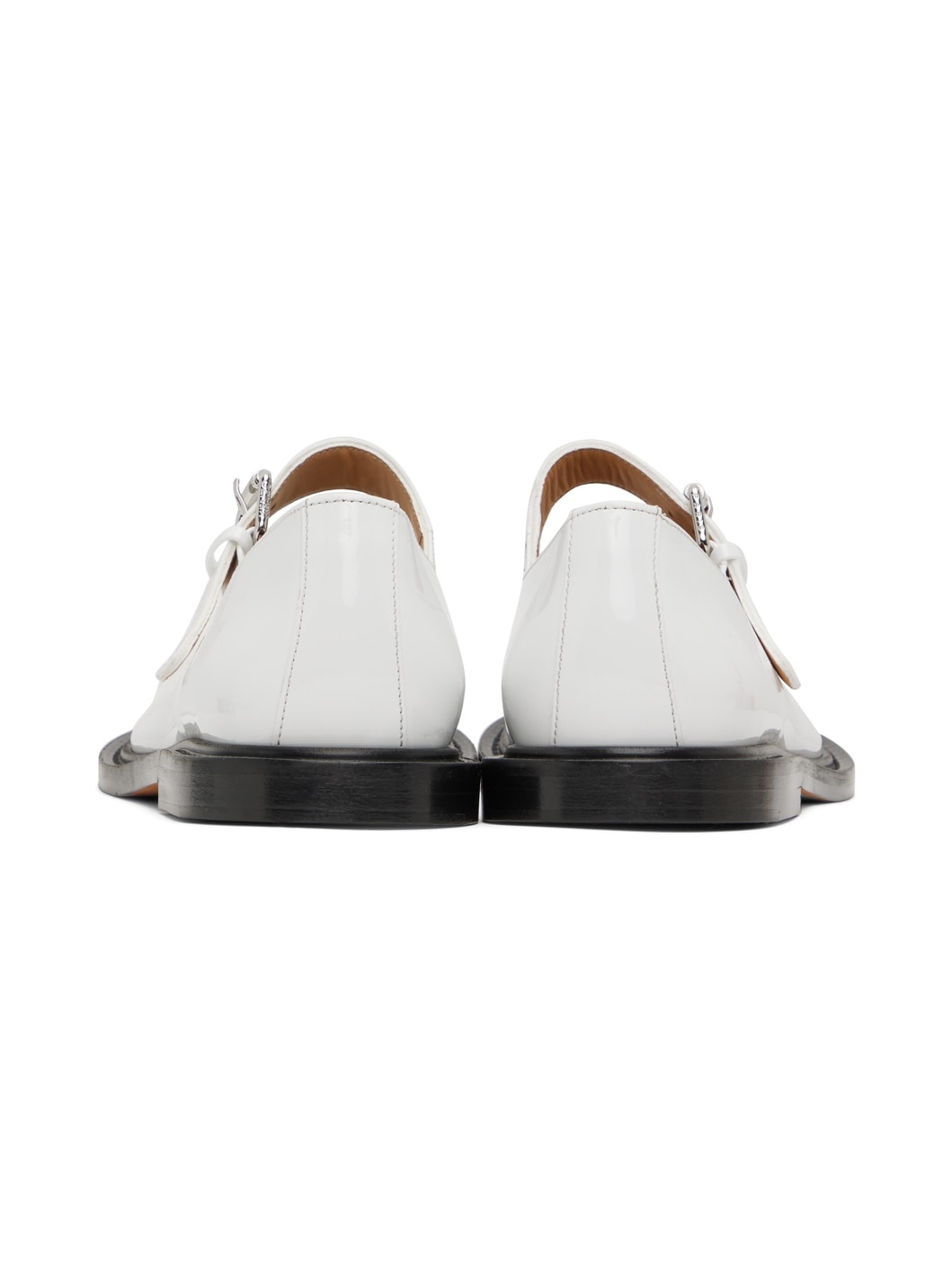 White Kenzo Paris Mary Jane Loafers - 2