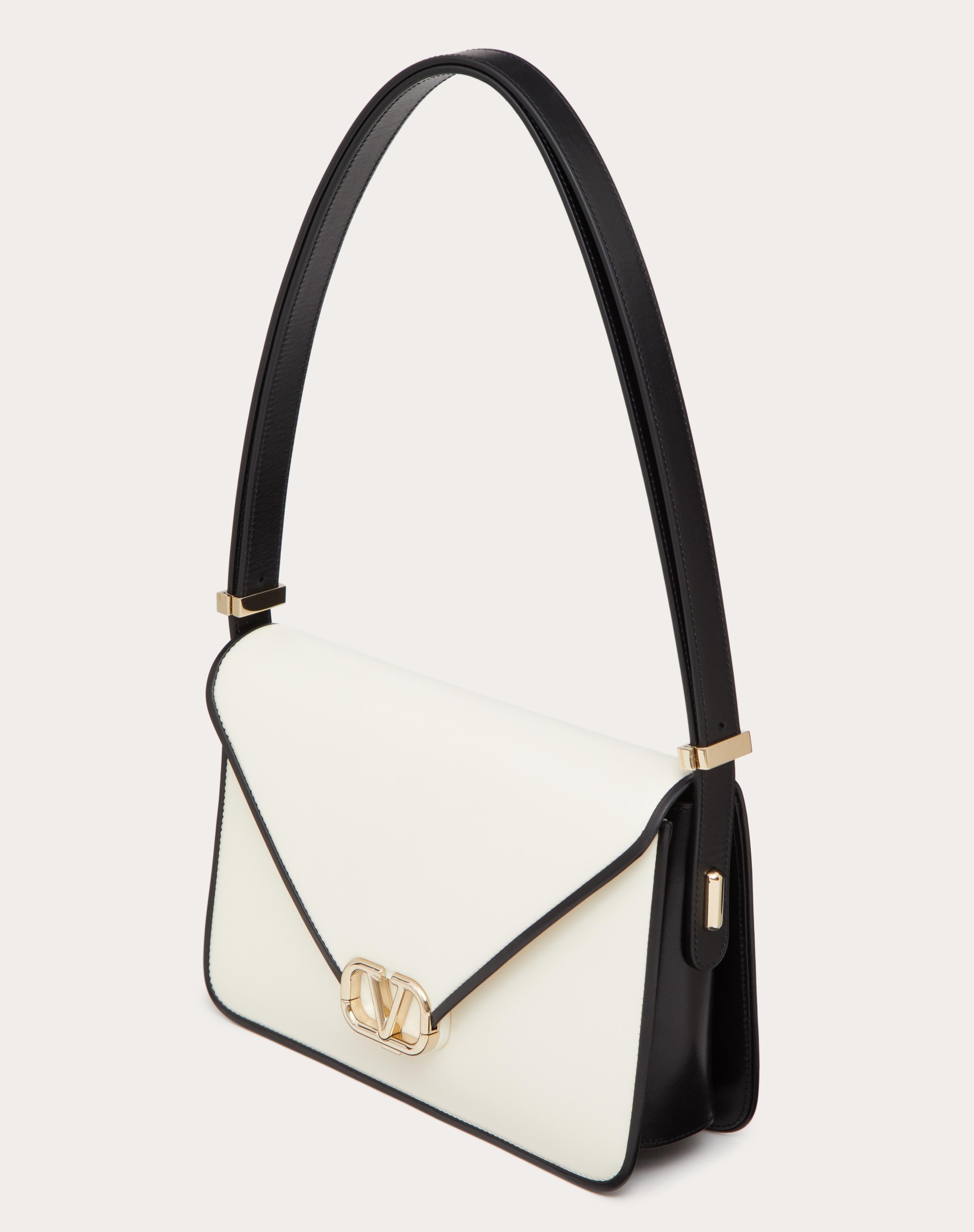 VALENTINO GARAVANI SHOULDER LETTER BAG IN TWO-TONE SMOOTH CALFSKIN - 6