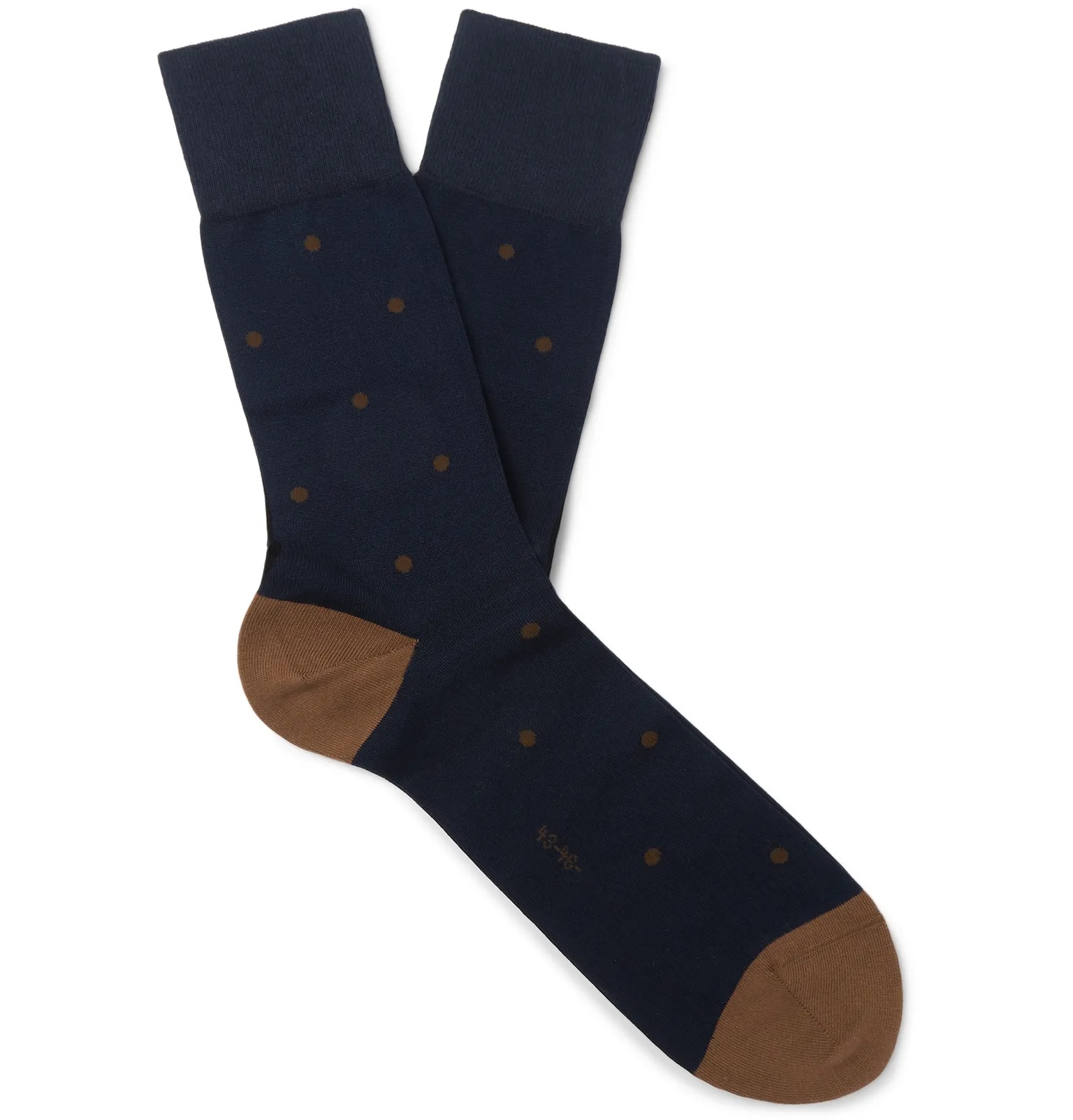 Polka-Dot Stretch-Cotton Socks - 1