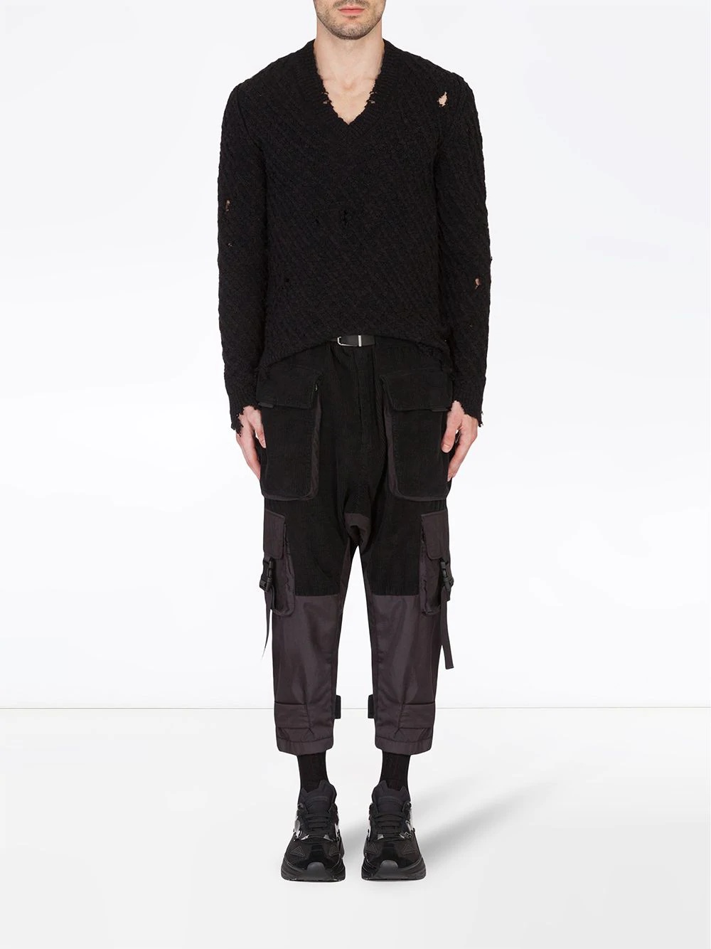 cropped cargo trousers - 2