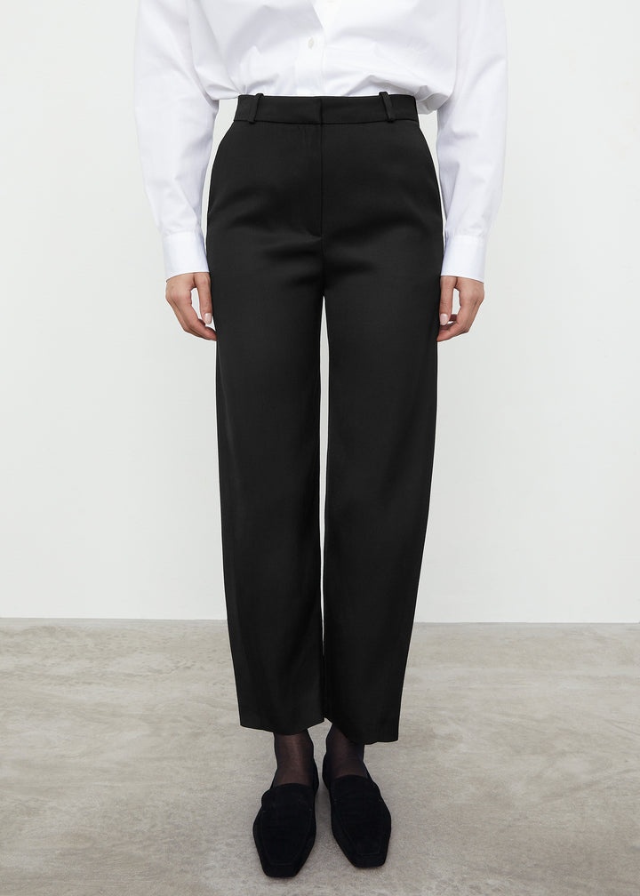 Twisted seam cotton wool trousers - 3