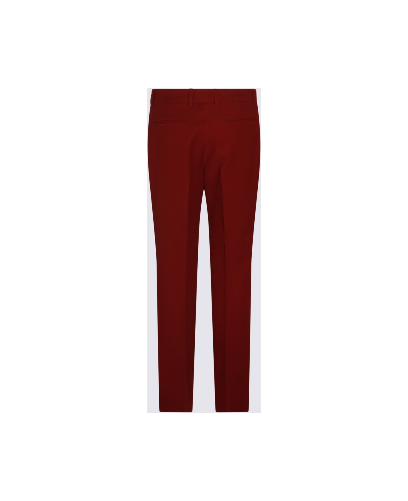 Red Silk And Wool Pants - 2