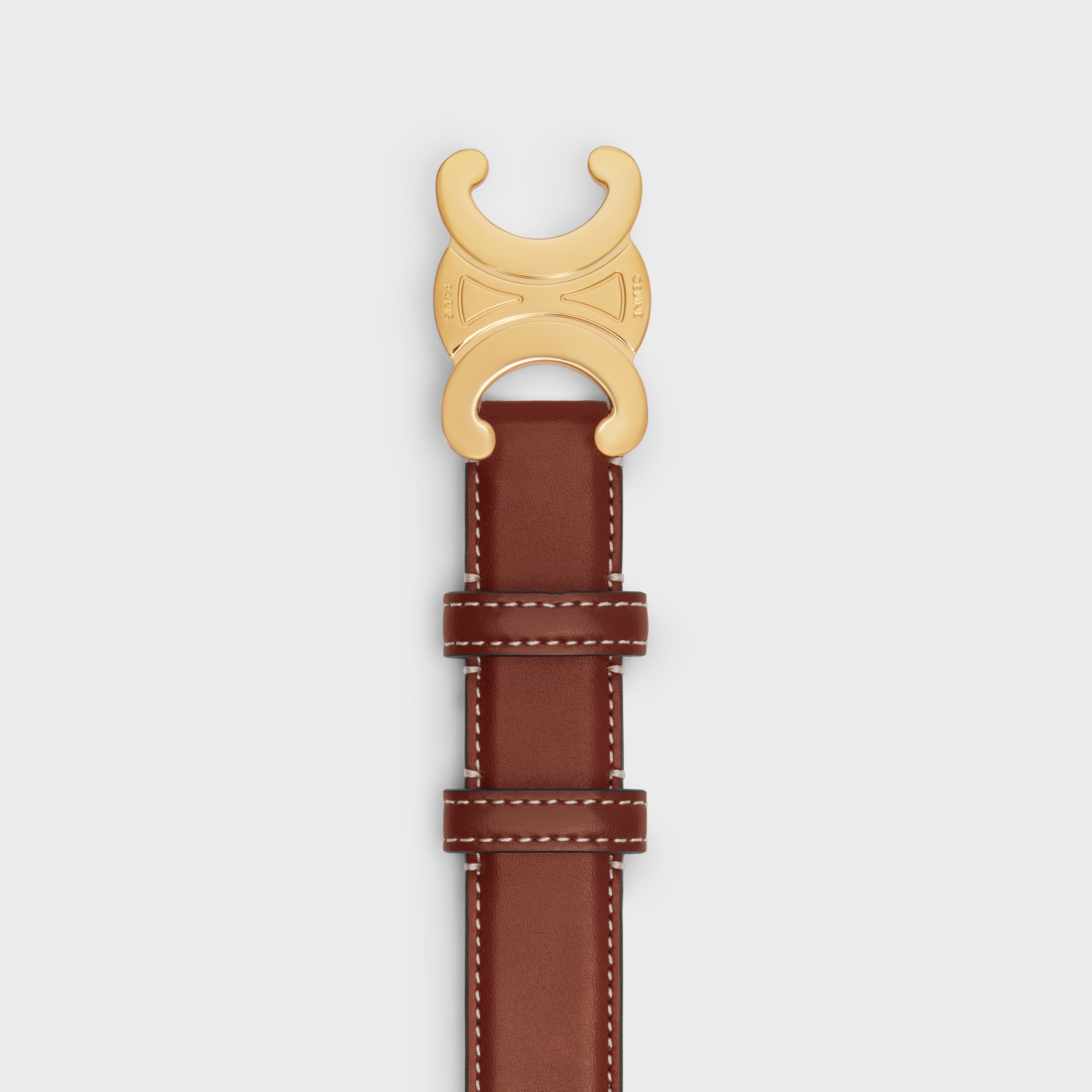 Medium Triomphe Belt in Natural Calfskin - 2