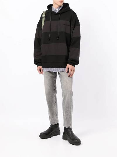 JUUN.J stripe-print hoodie outlook