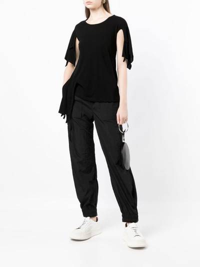 Yohji Yamamoto cape-sleeve T-shirt outlook