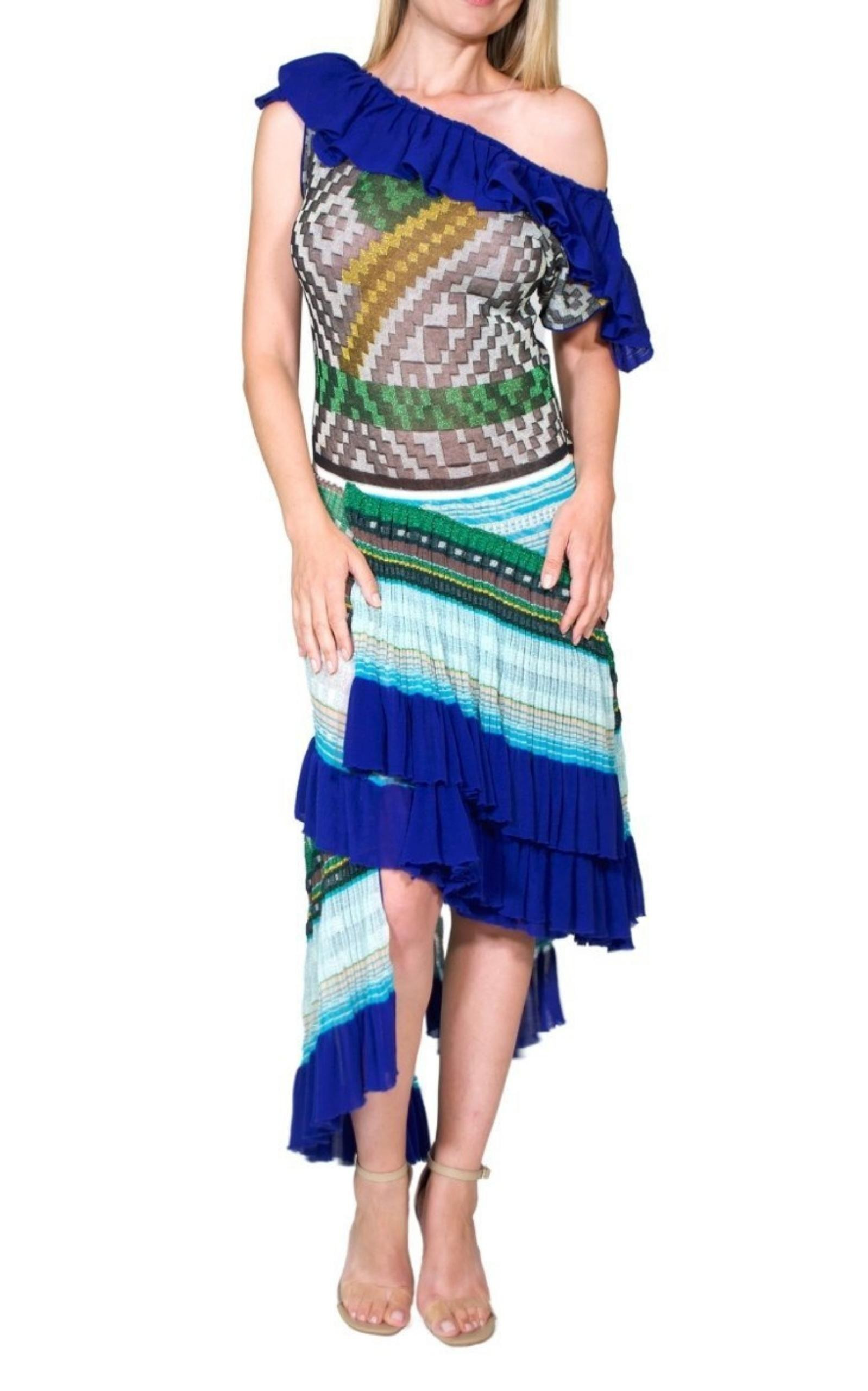 Roude Ruffled Crochet Knit Dress - 3