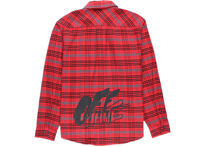 Off-White OFF-WHITE Flannel Shirt Red/Black outlook