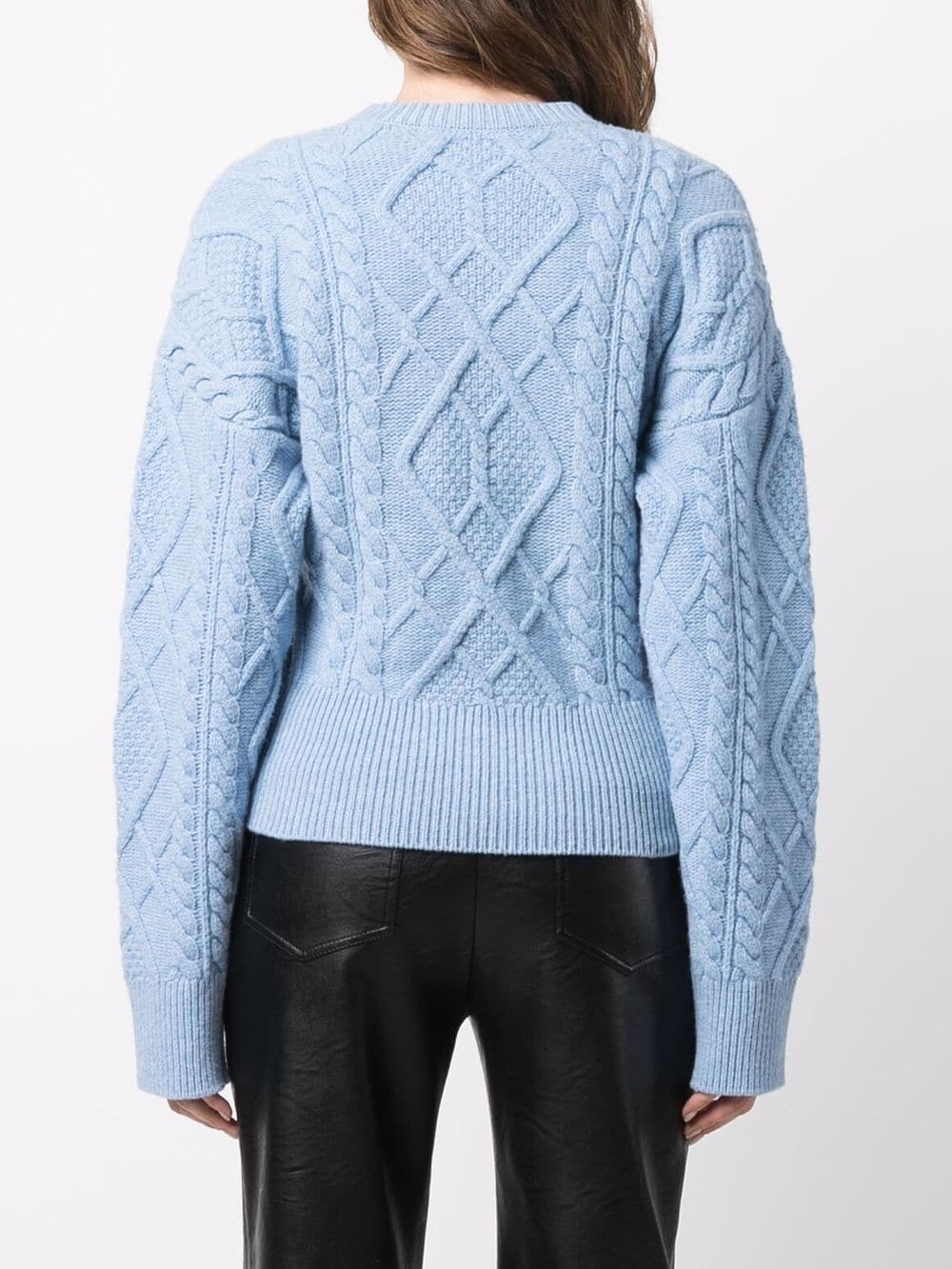 Aran-knit cropped jumper - 4