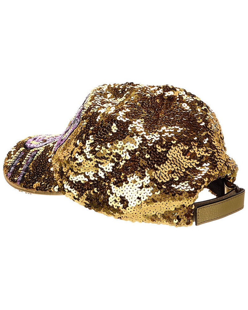GUCCI Gucci 100 sequin baseball hat outlook
