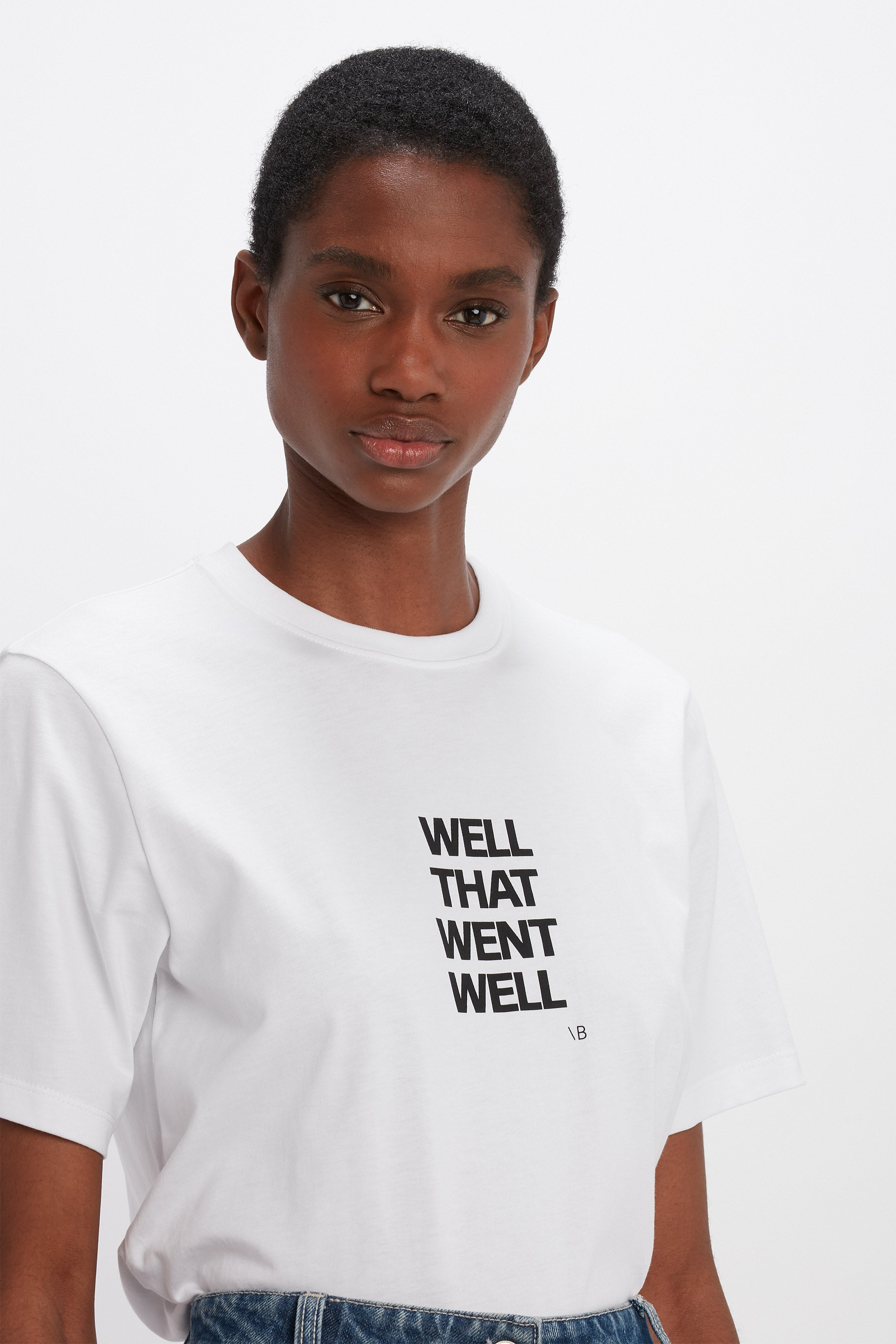 Well That Went Well Slogan T-Shirt in White - 5
