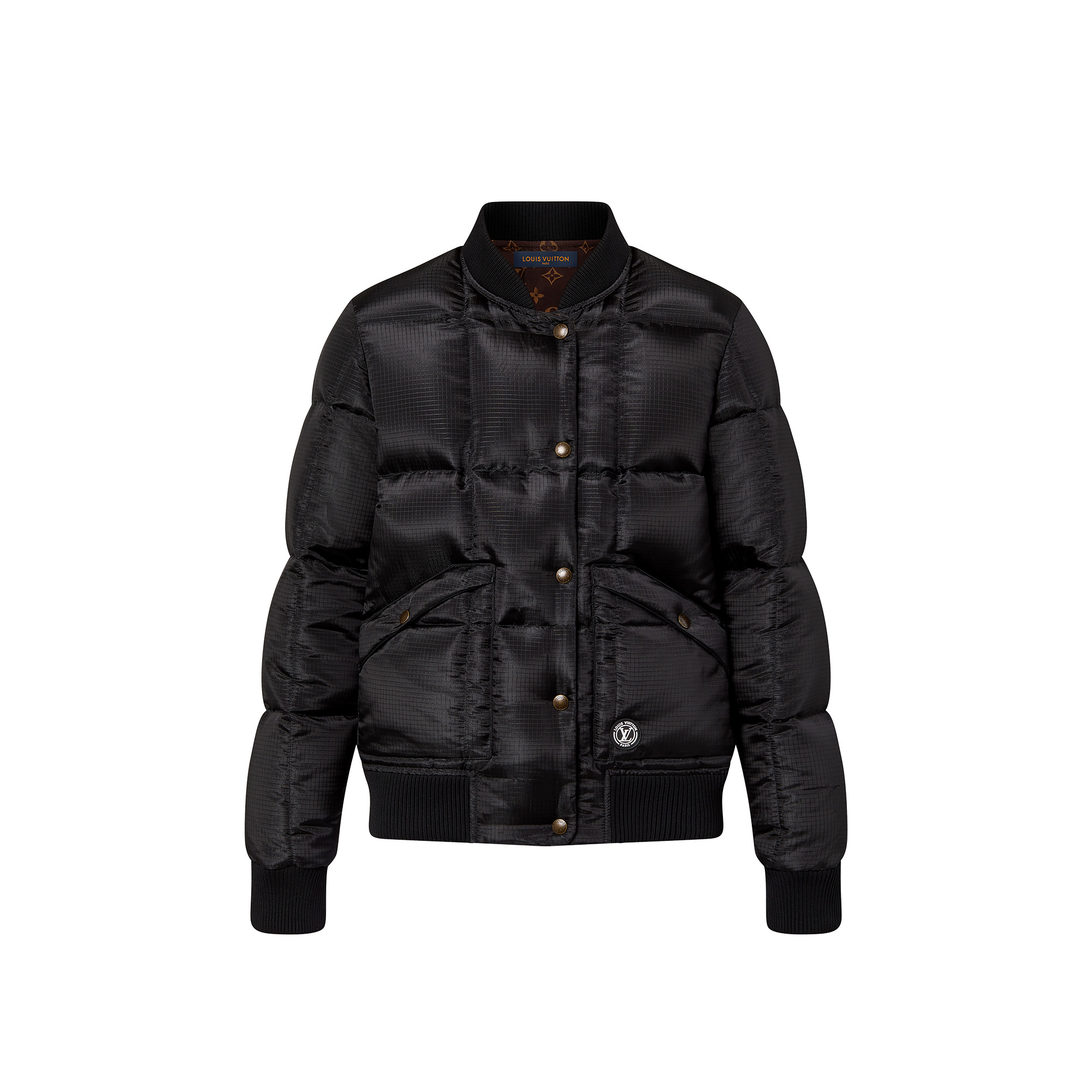 Padded Nylon Bomber Jacket - 1