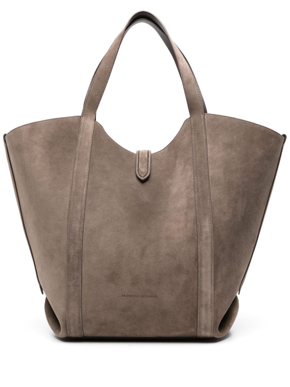 large suede tote bag - 1
