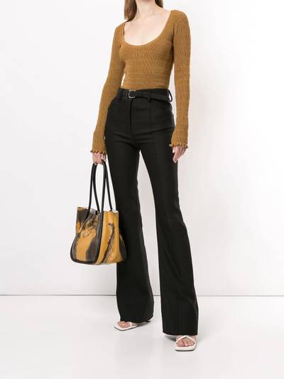 Proenza Schouler scoop neck smocked knit top outlook